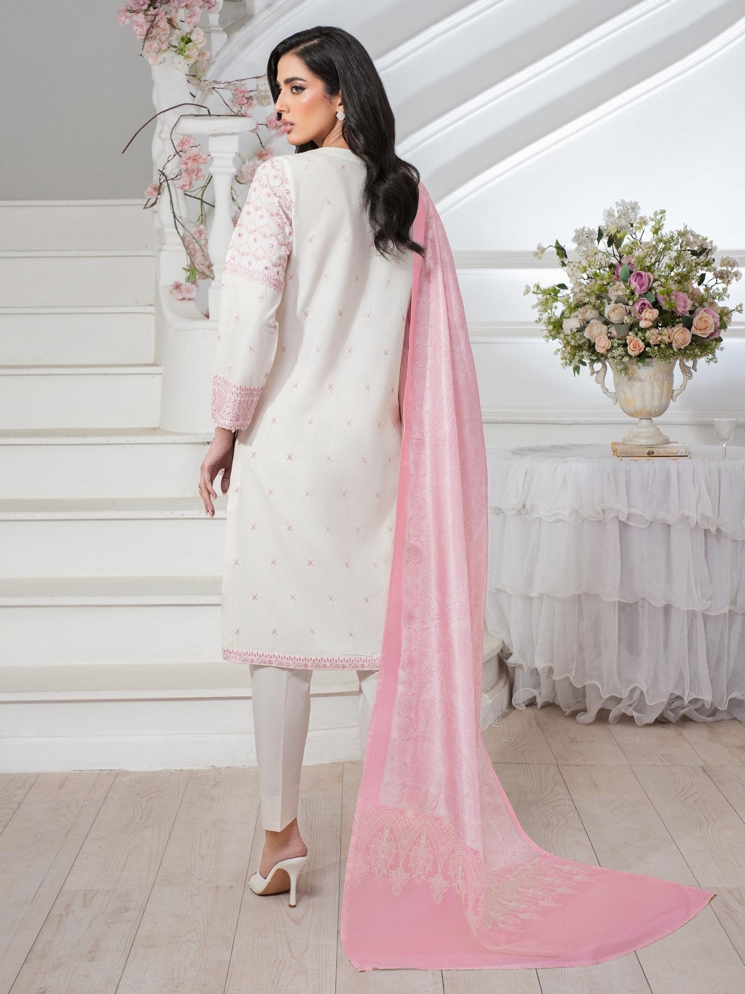 3 Piece Lawn Suit - Embroidered (Unstitched) - Shahar Bano