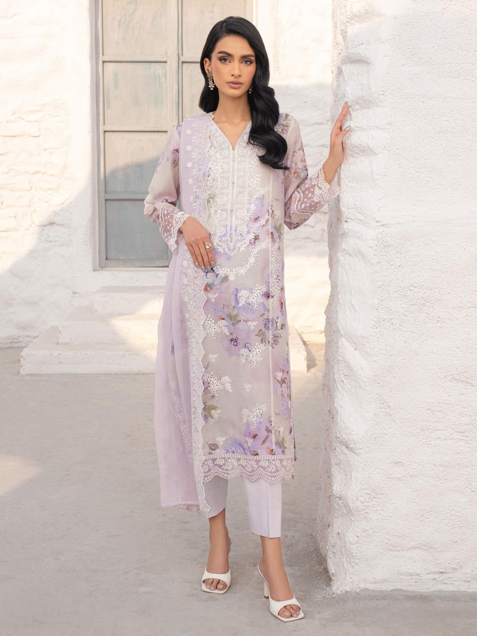 3 Piece Lawn Suit - Embroidered (Unstitched) - Shahar Bano