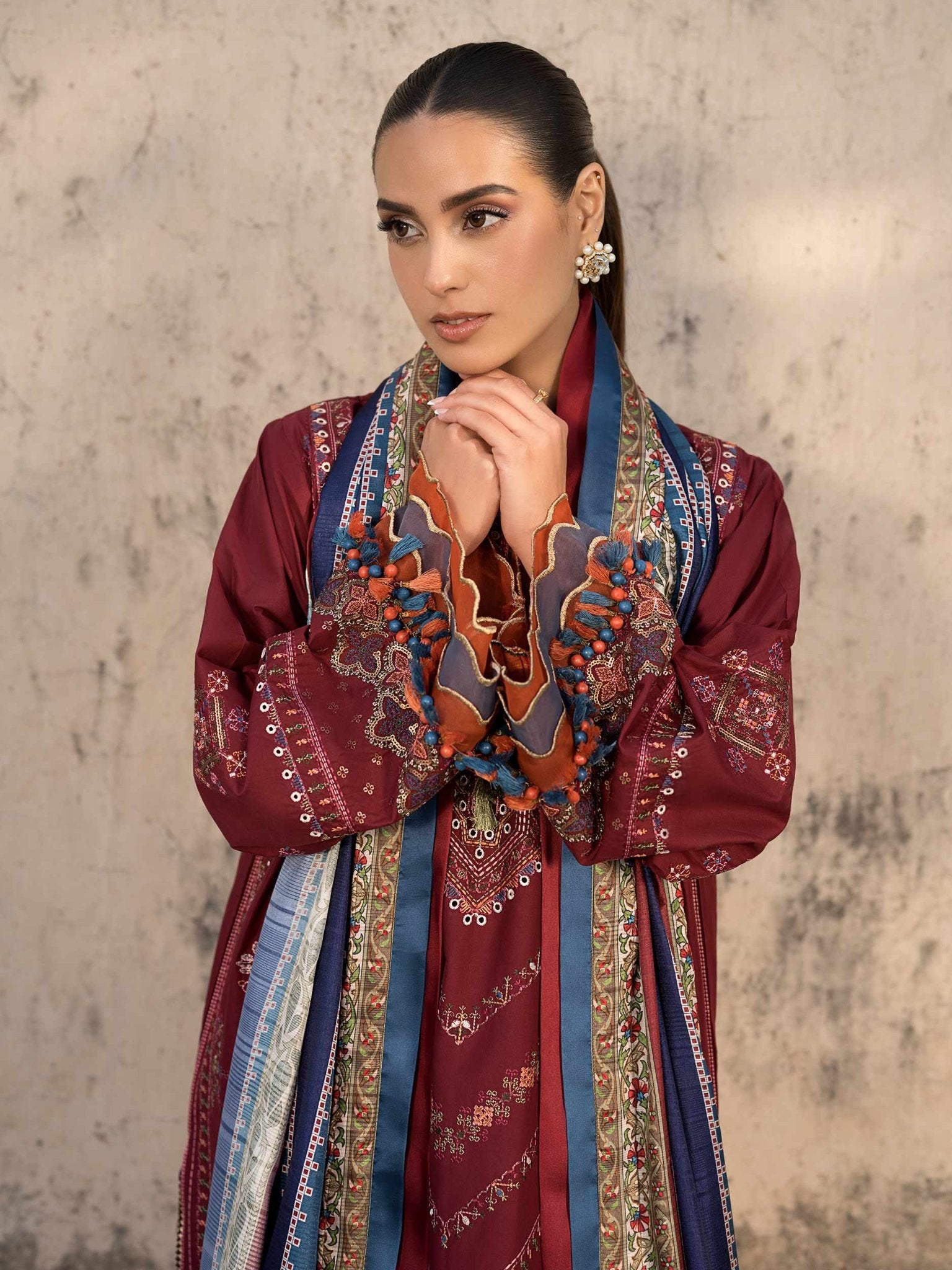 3 Piece Lawn Suit - Embroidered (Unstitched) - Shahar Bano