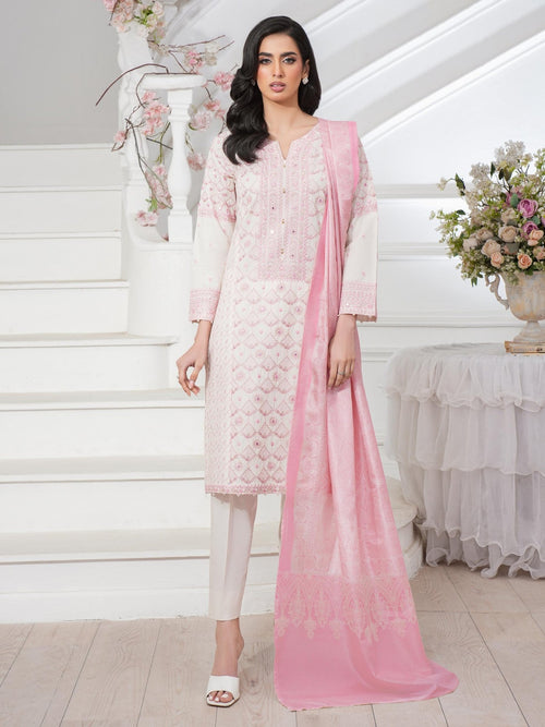 3 Piece Lawn Suit - Embroidered (Unstitched) - Shahar Bano