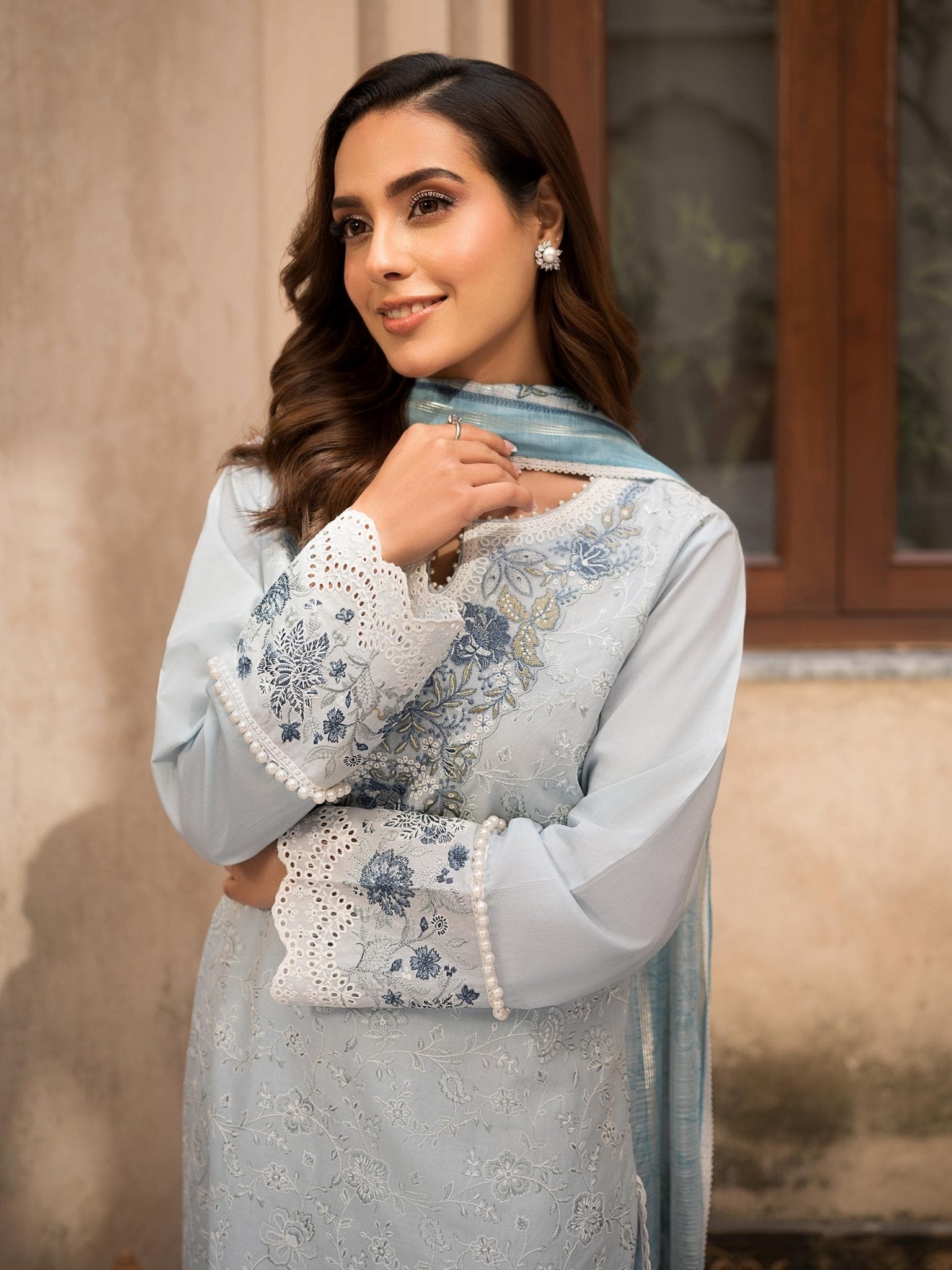 3 Piece Lawn Suit - Embroidered (Unstitched) - Shahar Bano