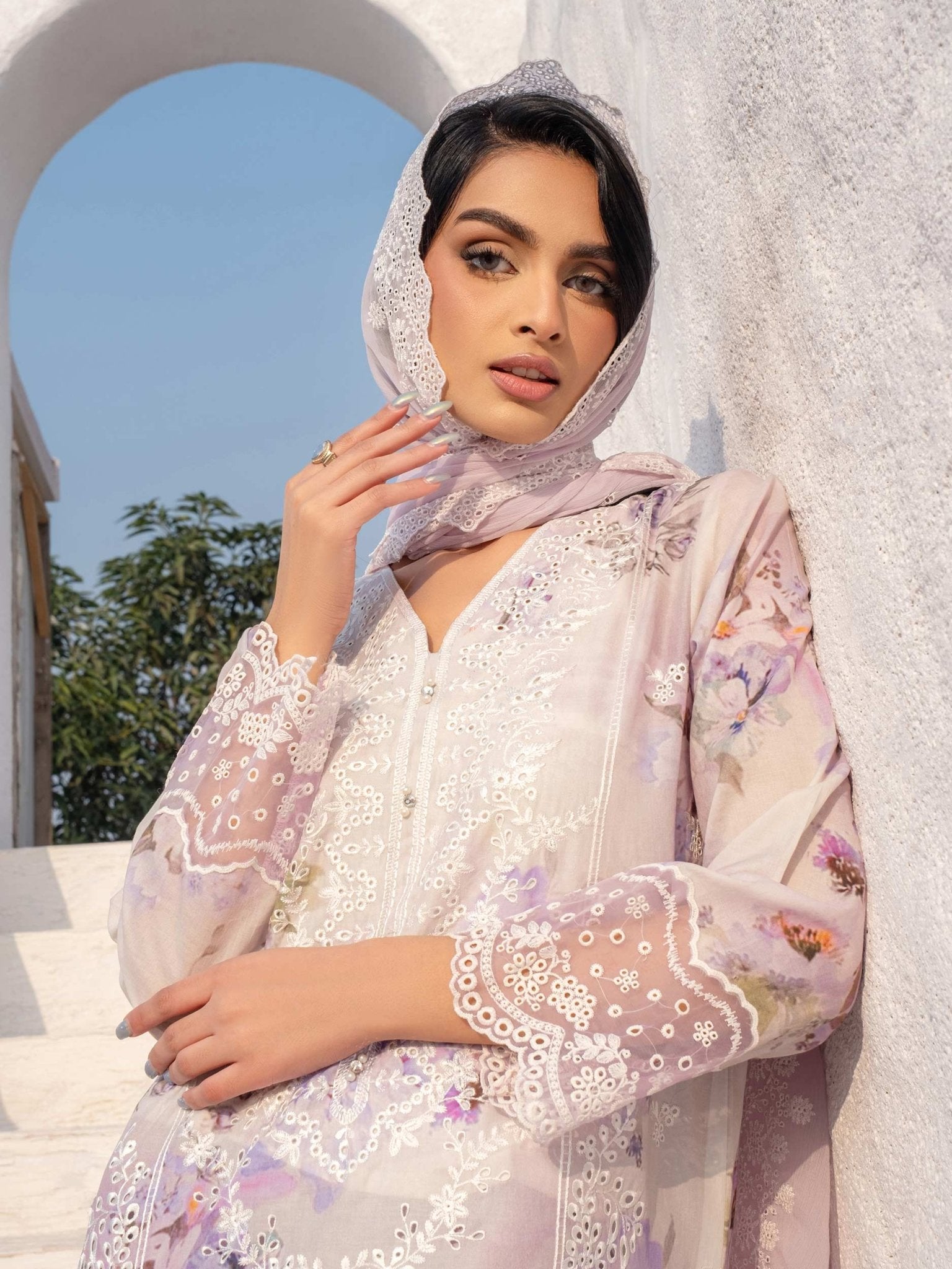 3 Piece Lawn Suit - Embroidered (Unstitched) - Shahar Bano