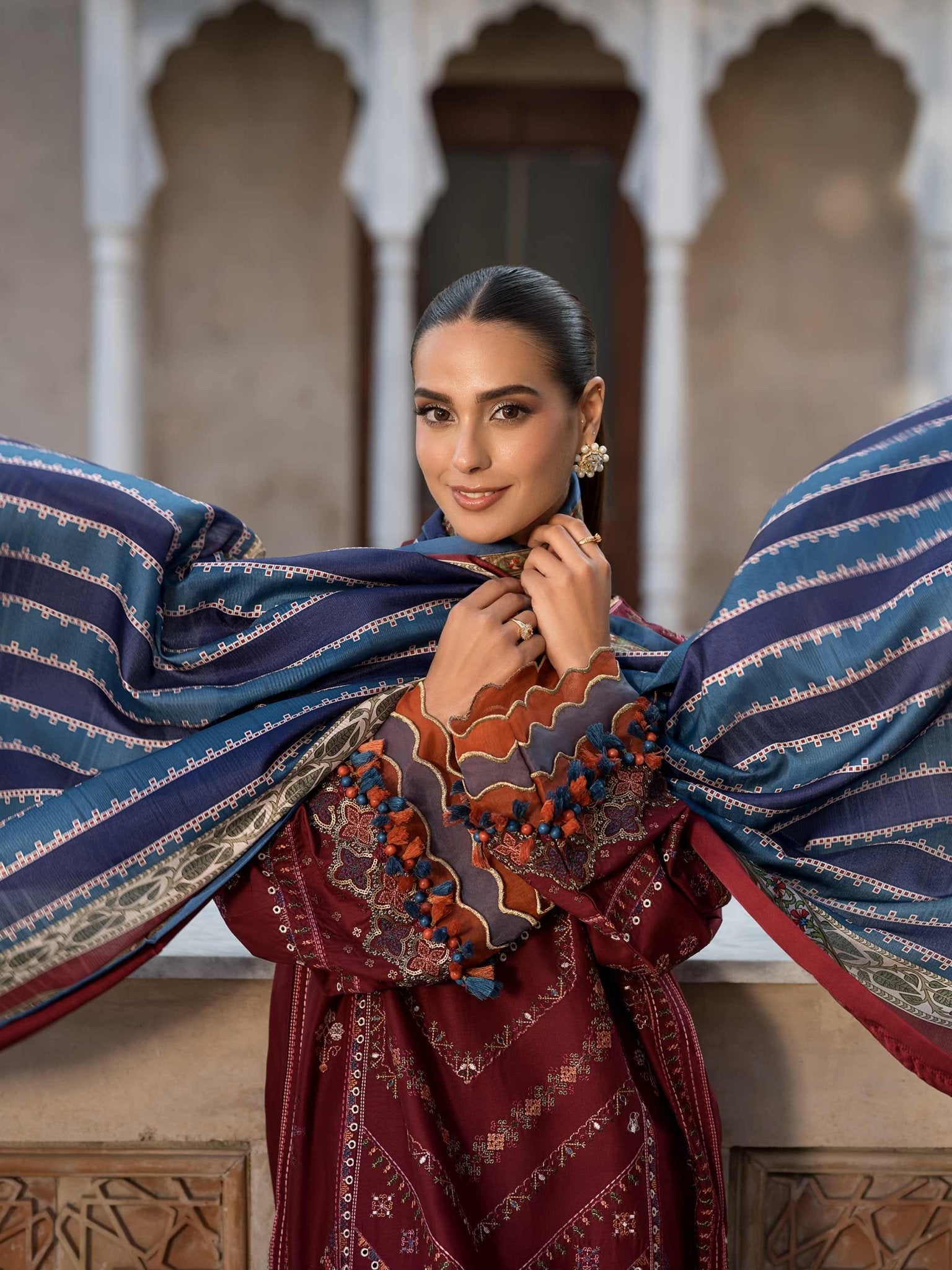 3 Piece Lawn Suit - Embroidered (Unstitched) - Shahar Bano
