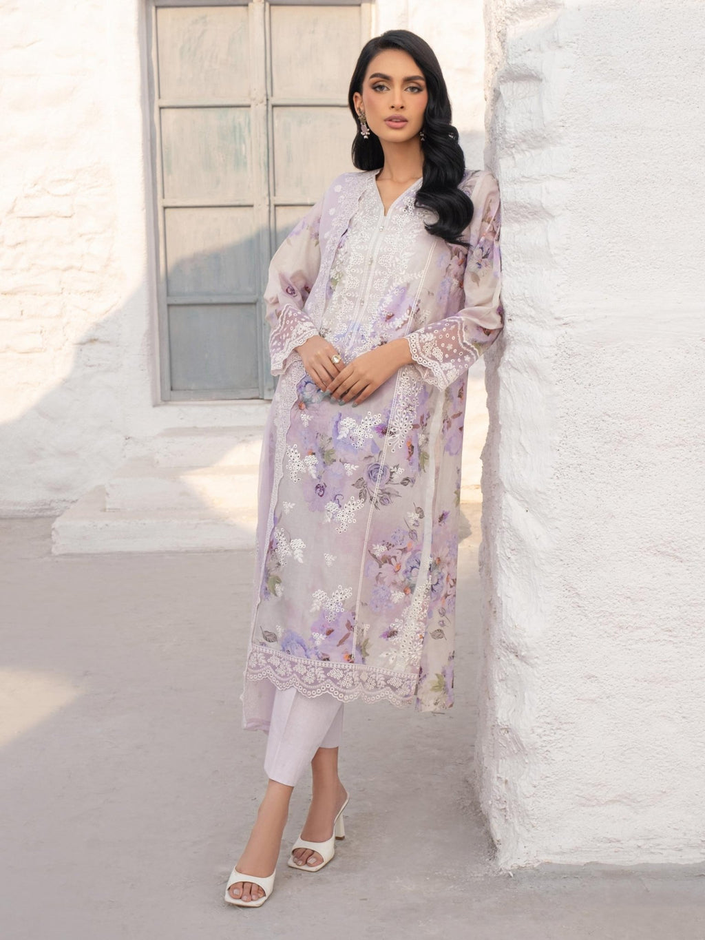 3 Piece Lawn Suit - Embroidered (Unstitched) - Shahar Bano