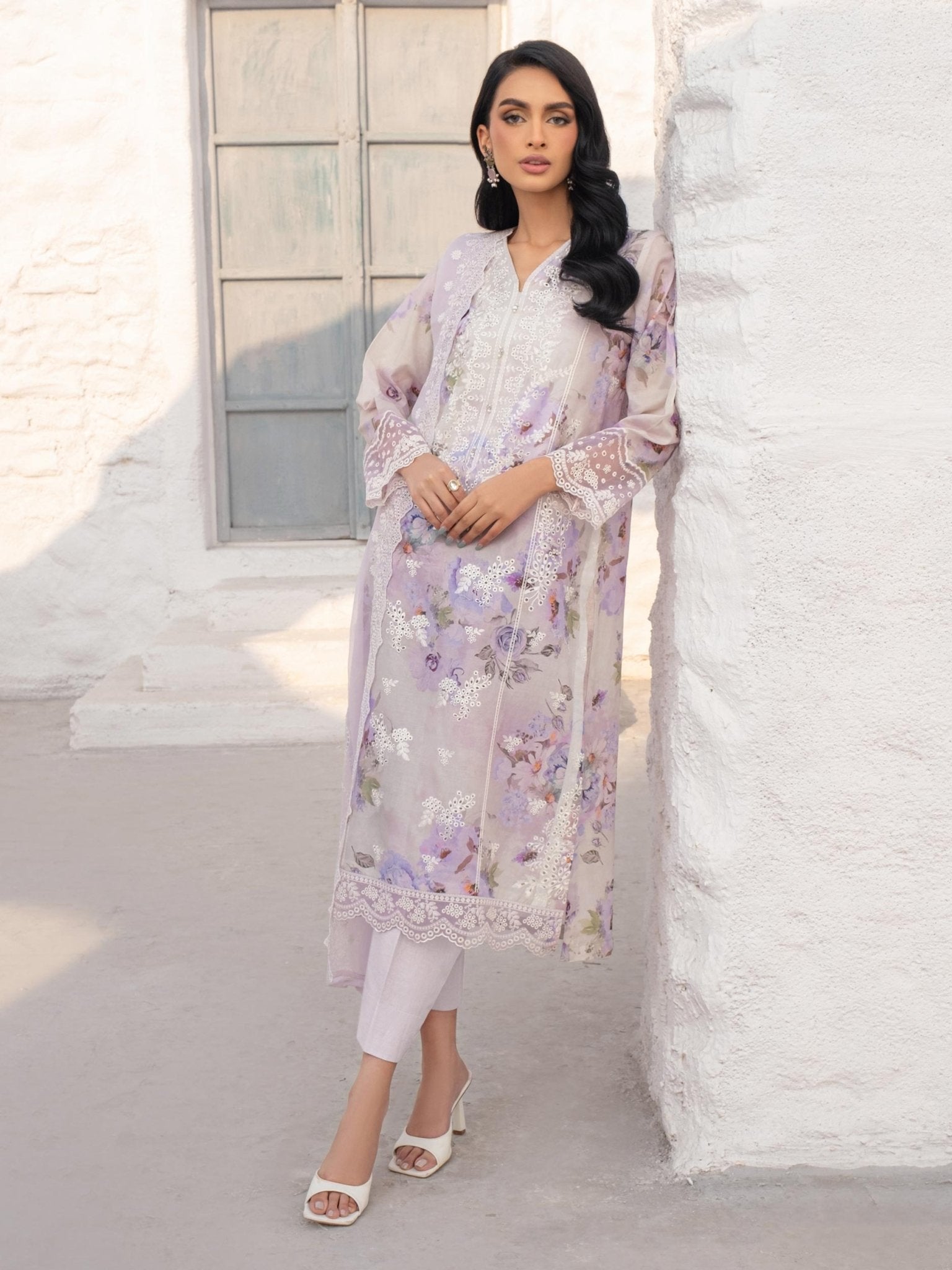3 Piece Lawn Suit - Embroidered (Unstitched) - Shahar Bano