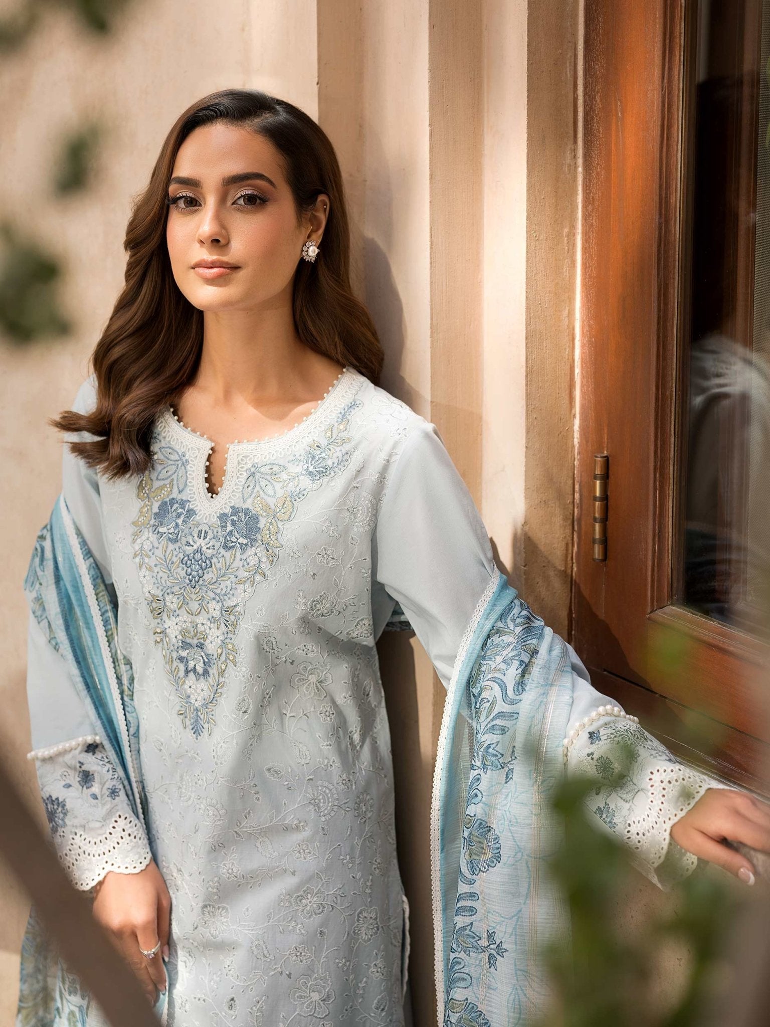 3 Piece Lawn Suit - Embroidered (Unstitched) - Shahar Bano