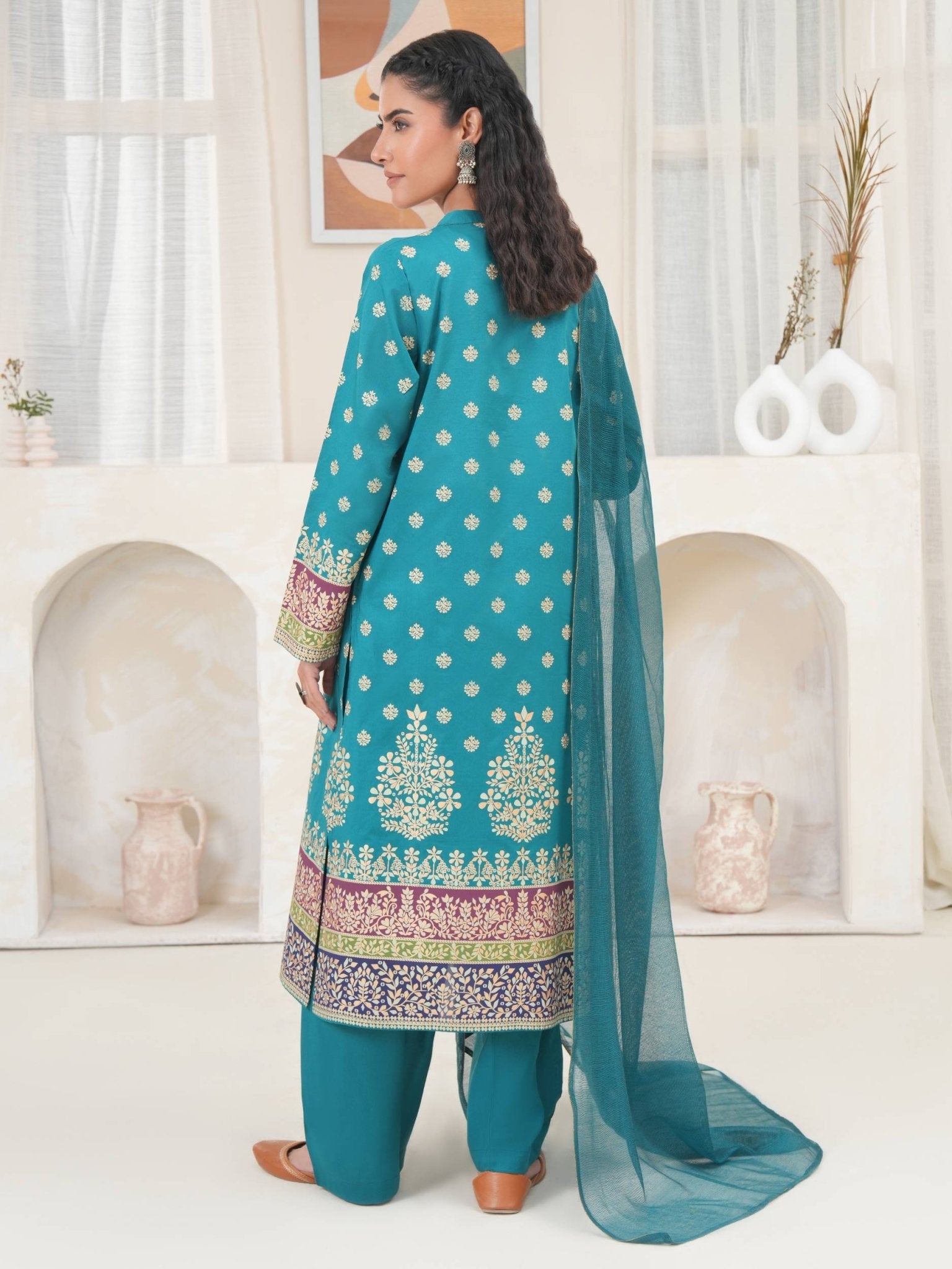 3 Piece Lawn Suit - Paste Print (Unstitched) - Shahar Bano