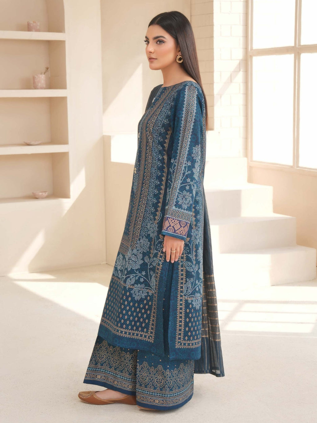 3 Piece Lawn Suit - Paste Print (Unstitched) - Shahar Bano