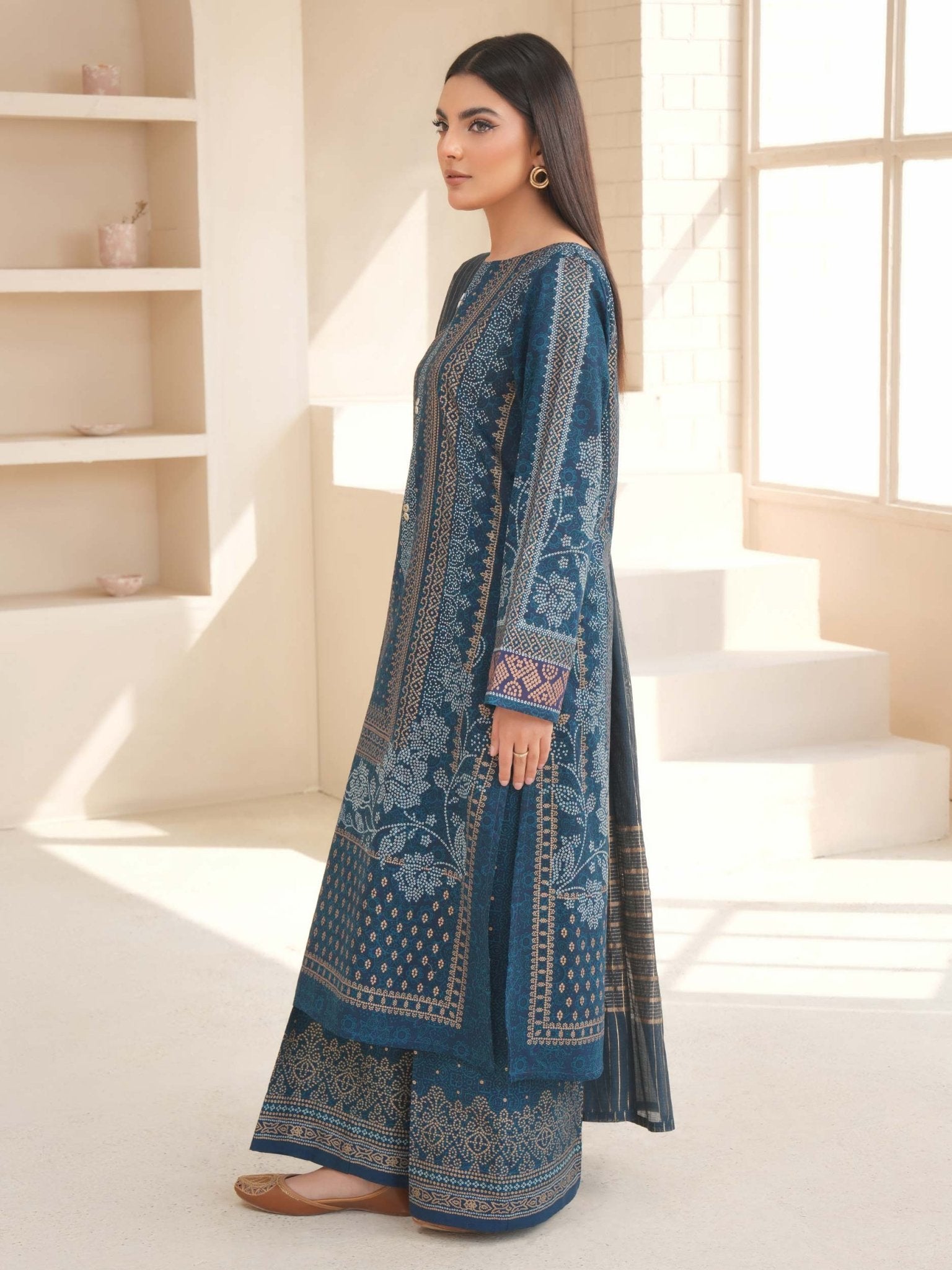 3 Piece Lawn Suit - Paste Print (Unstitched) - Shahar Bano